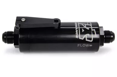 10 AN Fuel Filter With Shutoff Black 100 Micron