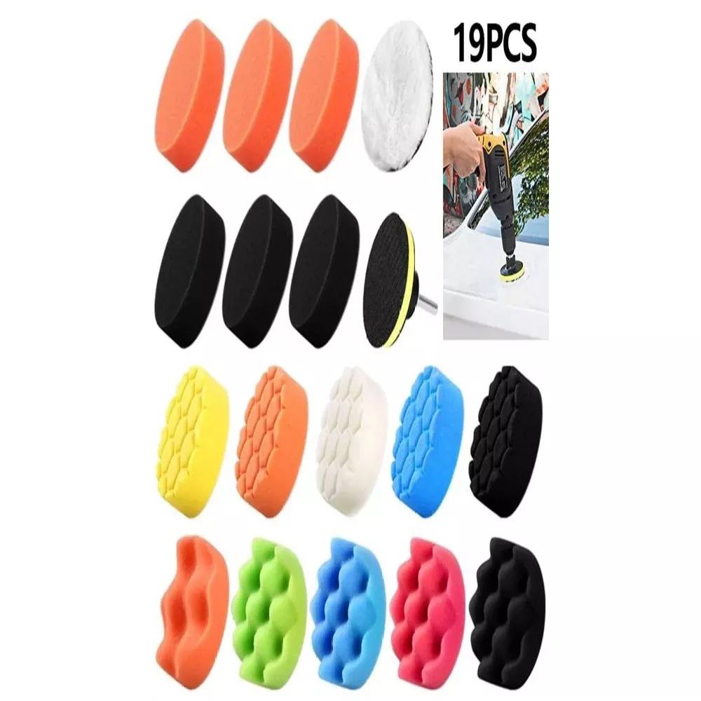 19PC 75MM BUFF POLISHING PAD SET