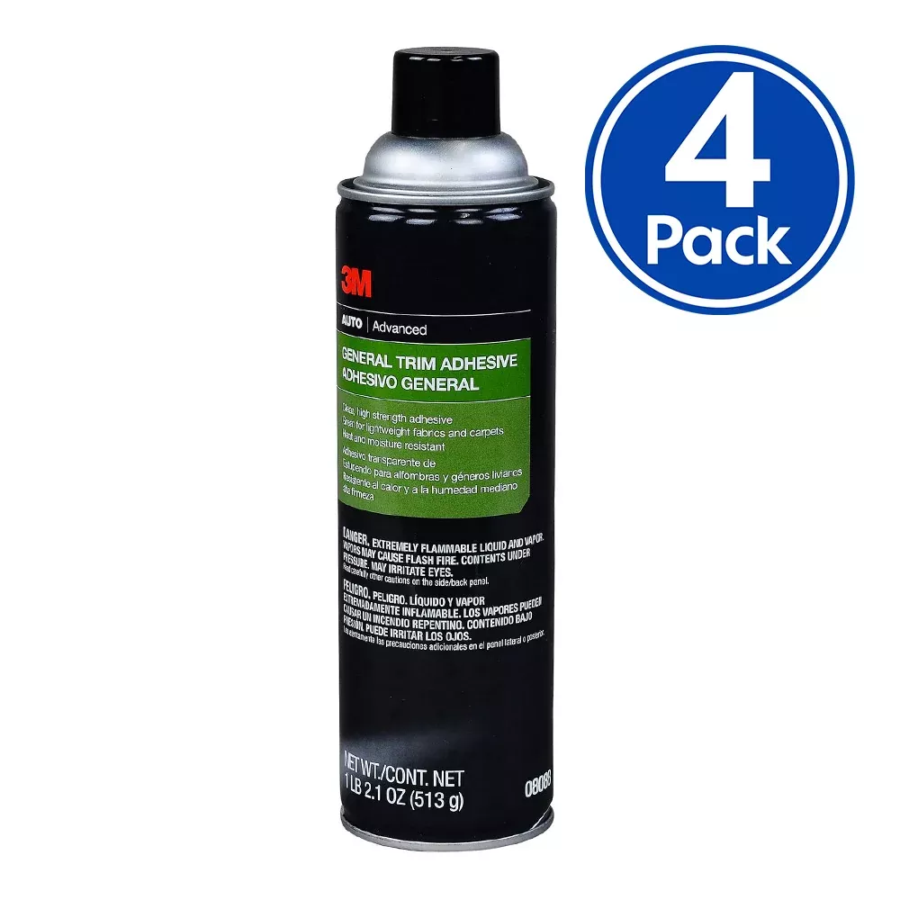 3M 08088 General Trim Adhesive 460g High Strength Spray Adhesive 4 Pack
