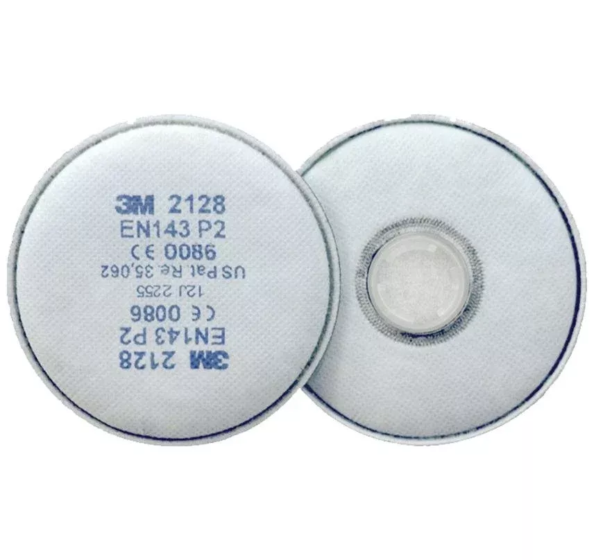 3M 2128 GP2 P2 Particulate Filters 2 Pack with Organic Vapour Relief