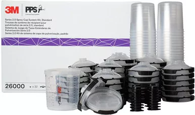 3M 26000 Standard Spray Gun Cup, Lids and Liners 22 oz KitCS