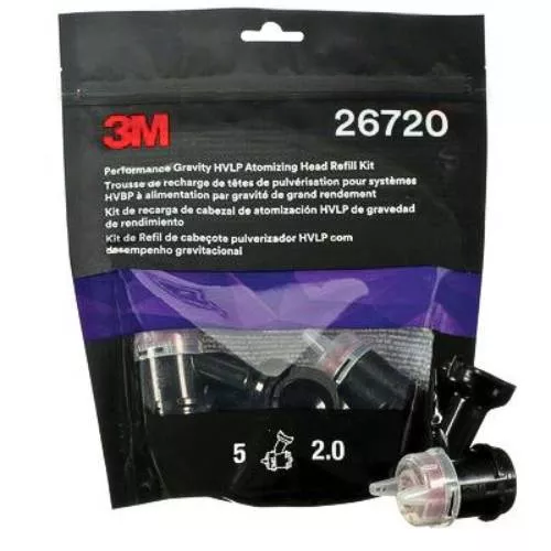 3M 26720 2.0 mm Red Atomizing Head Refill Kit, 5 pk