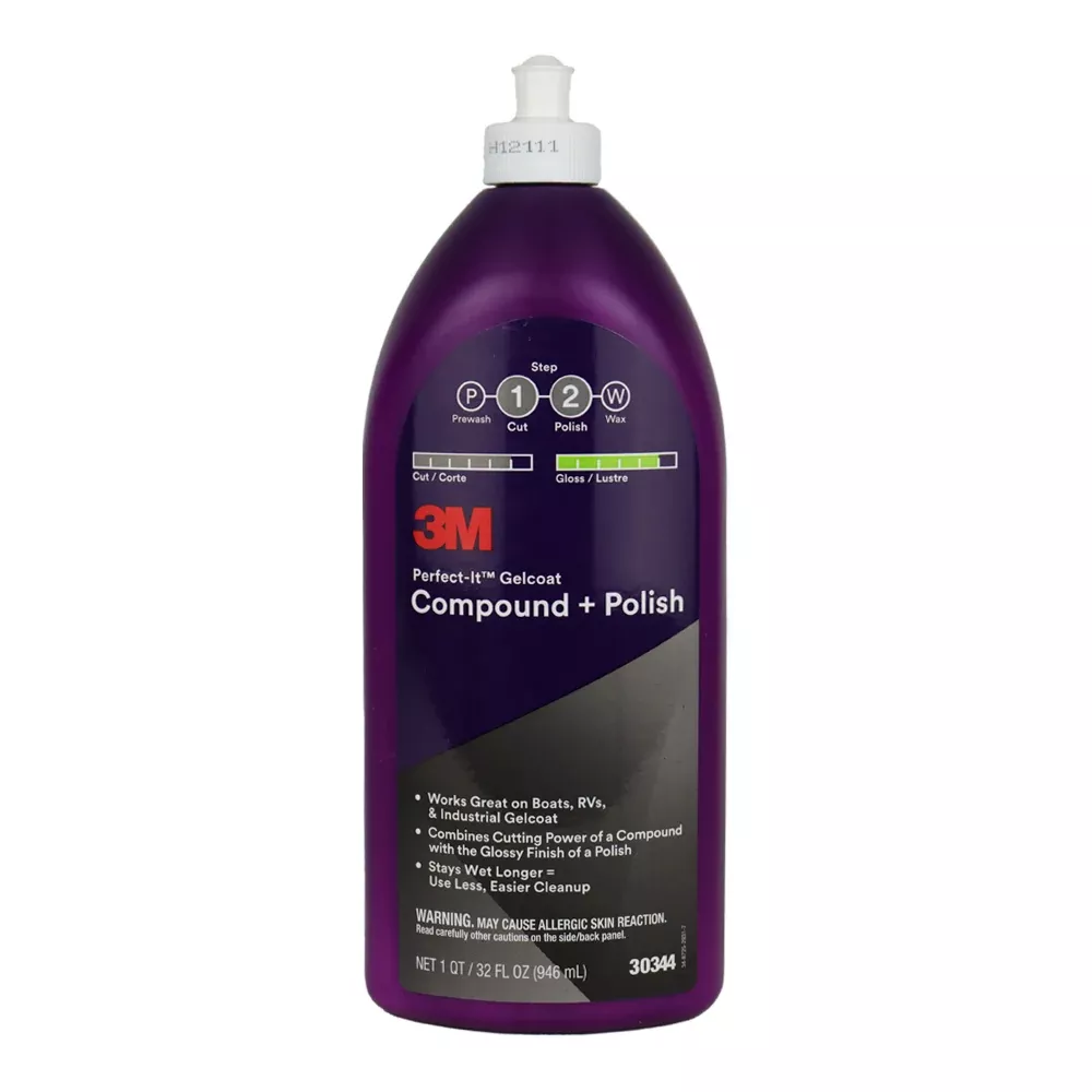 3M 30344 Perfect-It Gelcoat Compound + Polish Quart 946ml