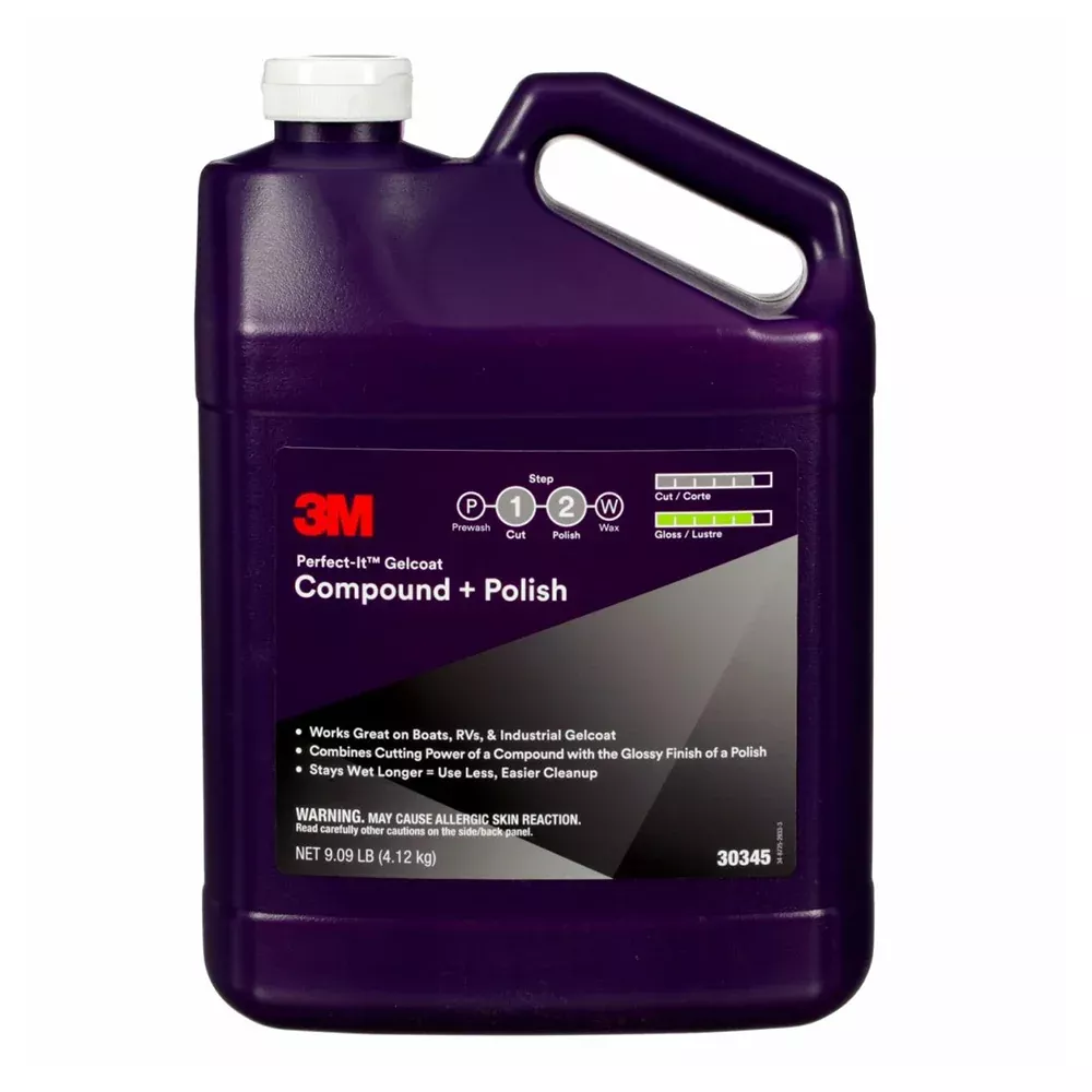 3M 30345 Perfect-It Gelcoat Cutting Compound & Polish 3.78L For Caravans Marine