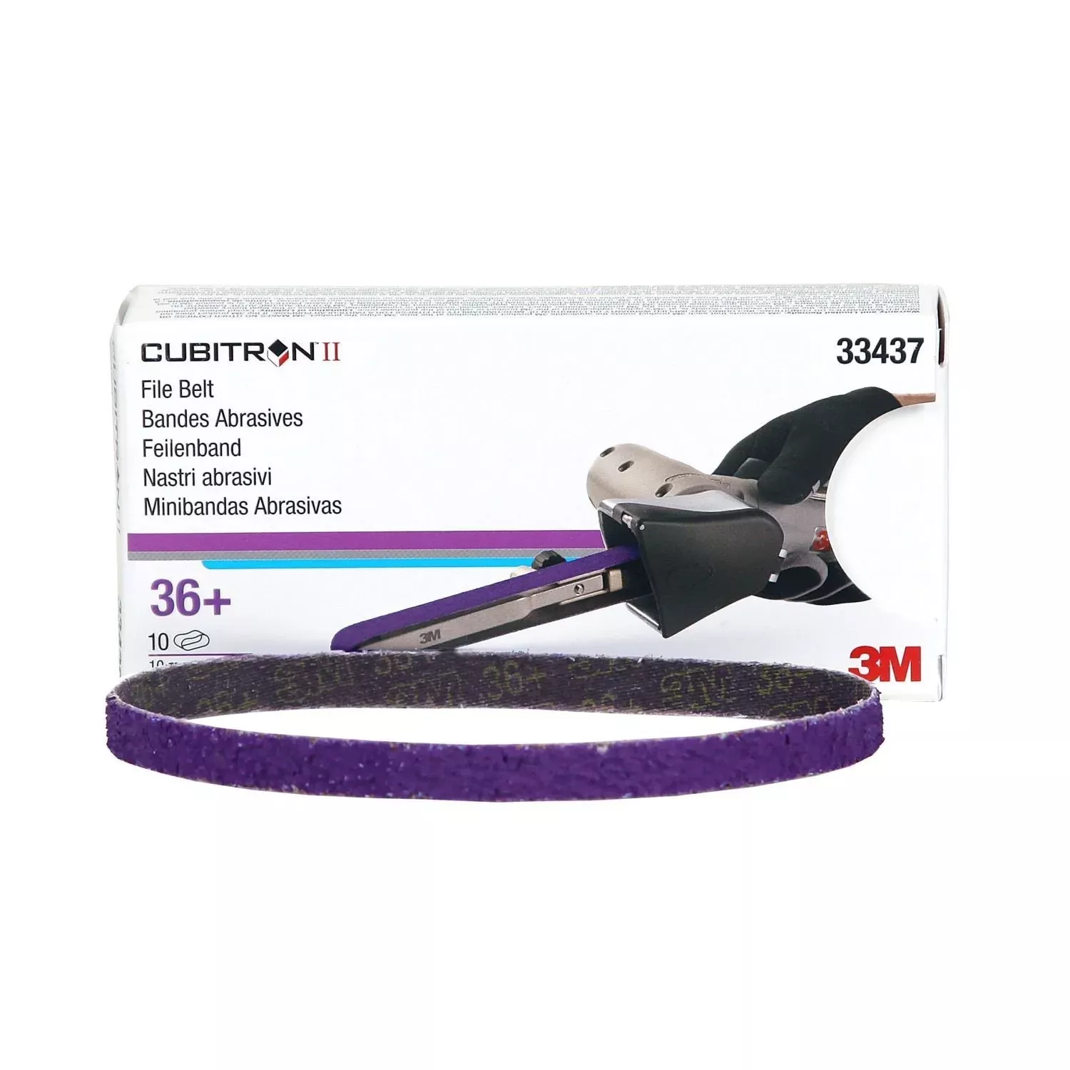 3M 33437 Cubitron II File Belt 10mm x 330mm 36+ 10 Pack