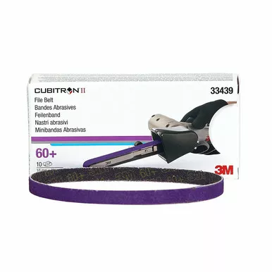 3M 33439 Cubitron II 60+ File Belts 3/8" x 13" 10/Box