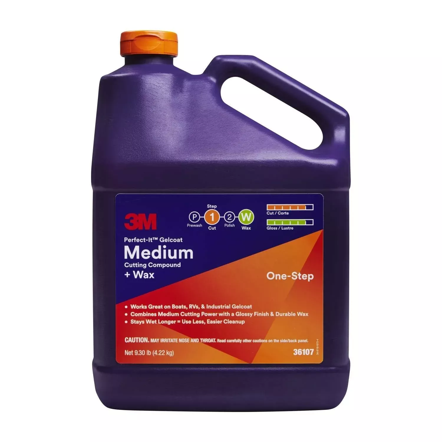 3M 36107 Perfect-It Gelcoat Medium Cutting Compound & Wax 4.22kg