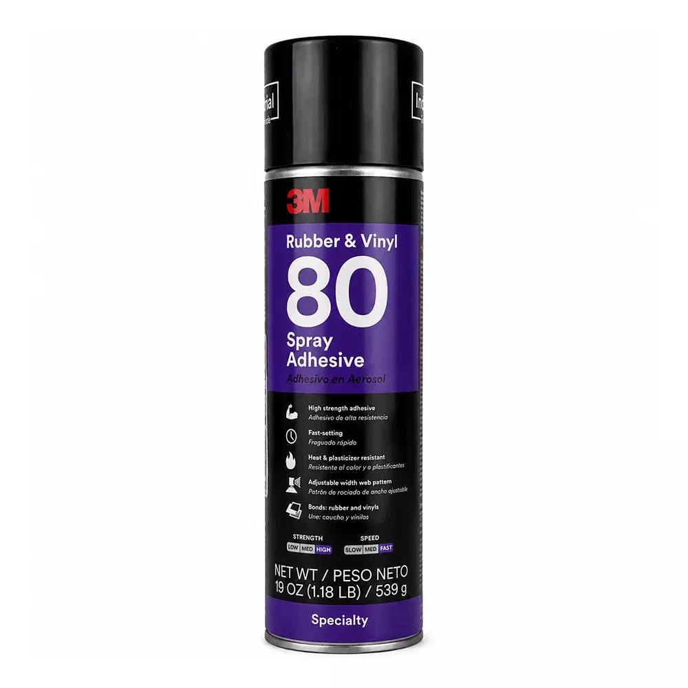 3M 80 Rubber & Vinyl Spray Adhesive 540g High Strength Contact Adhesive