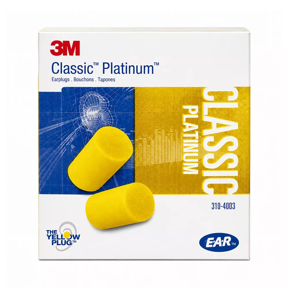 3M E-A-R Classic Platinum Uncorded Foam Earplugs 200 Pair Box