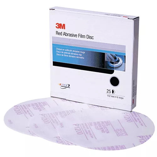 3M™ Red Abrasive 6″ Finishing Film Stikit Discs