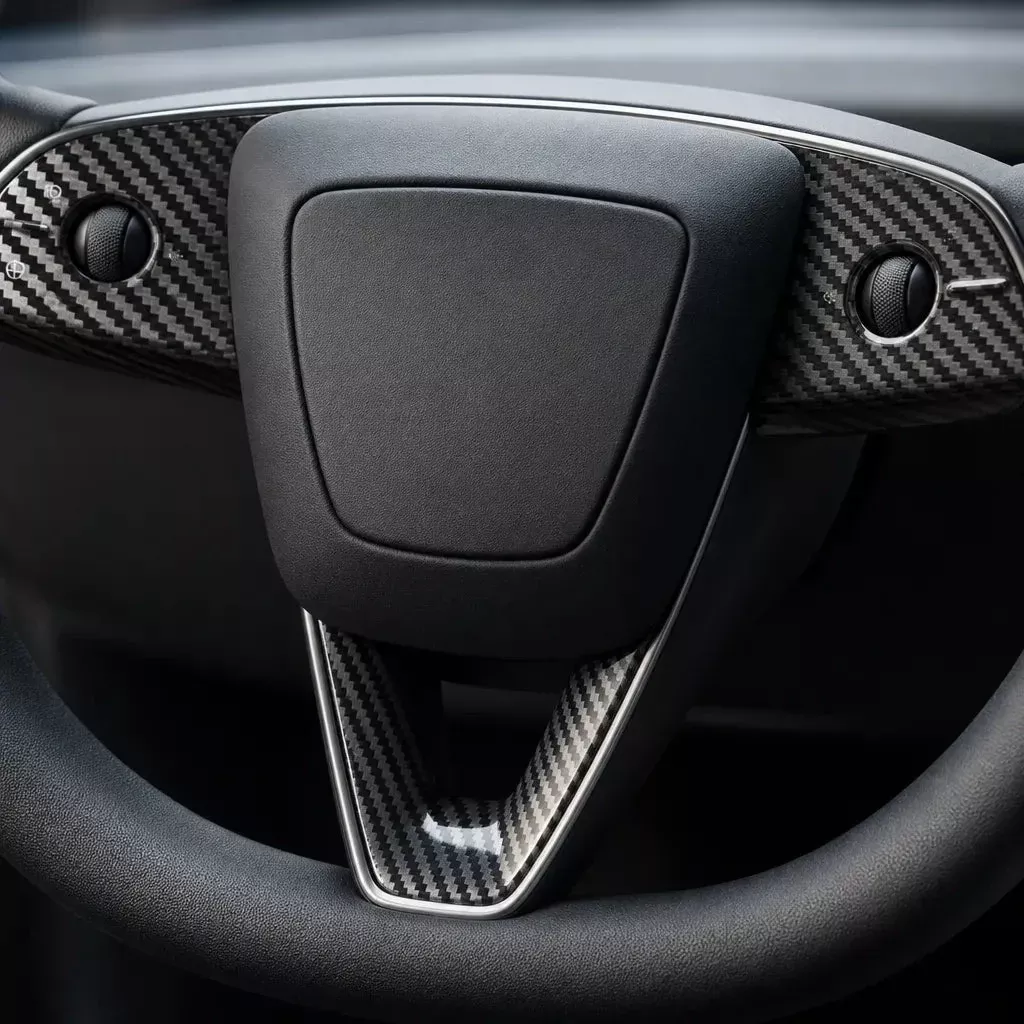 ABS Steering Wheel Button & V-Shape Trim Cover for Model Y Juniper | Tesery