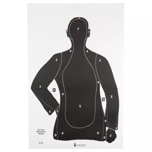 Action Target B-21E, Black Cardstock Target, 23"x35", 100 Per Box B-21EBLACK-100