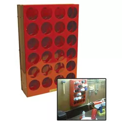 Aerosol Can Rack with 24 Slots