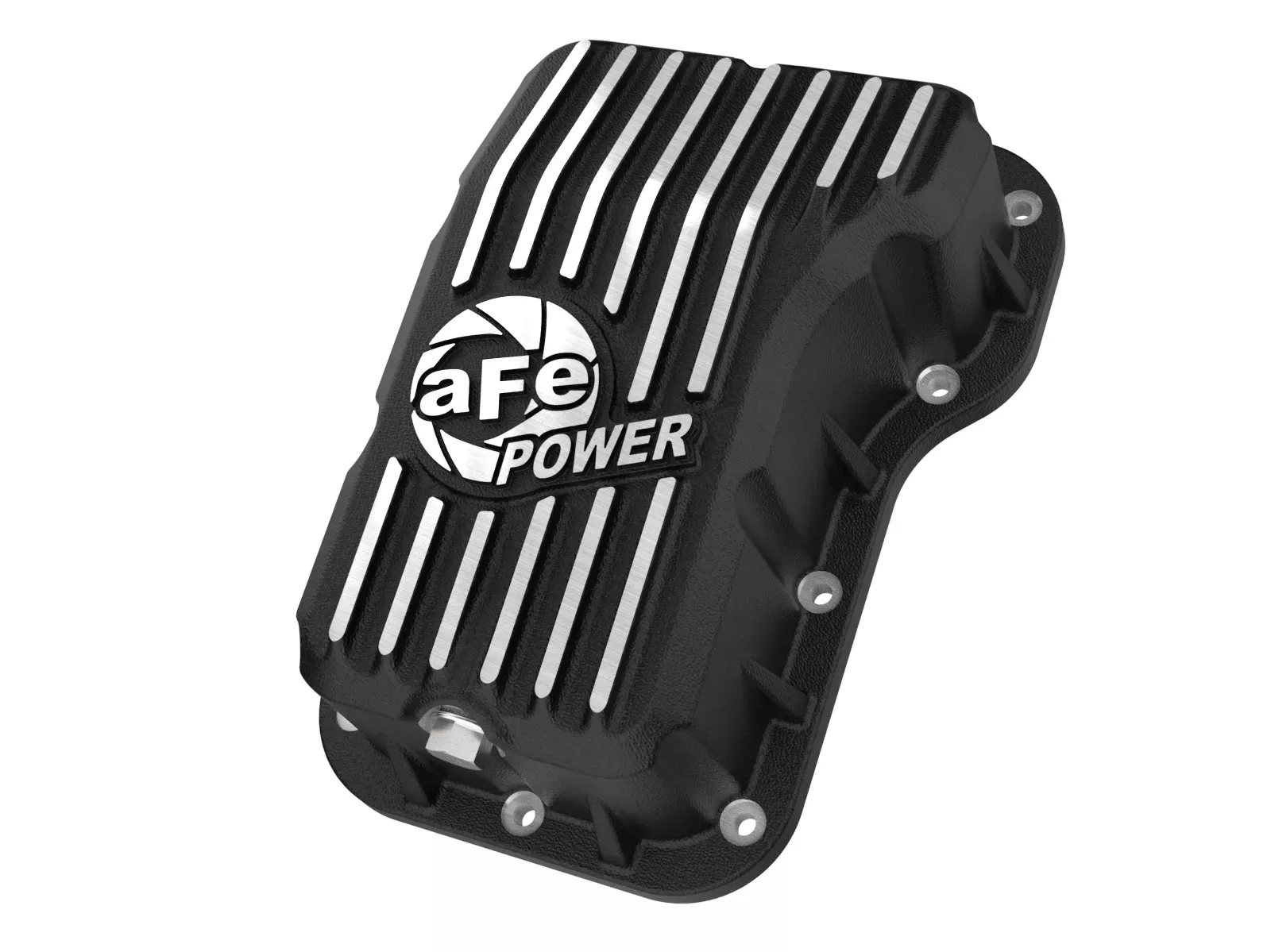 aFe POWER Pro Series Engine Oil Pan Black w/ Machined Fins