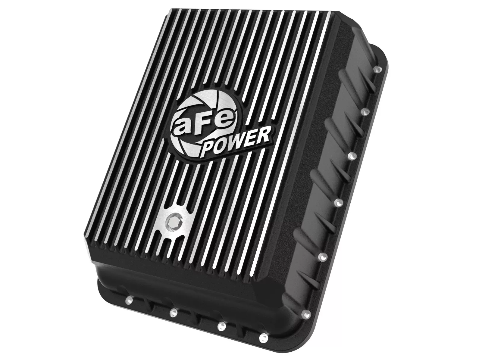 aFe POWER Pro Series Engine Transmission Pan Black w/ Machined Fins