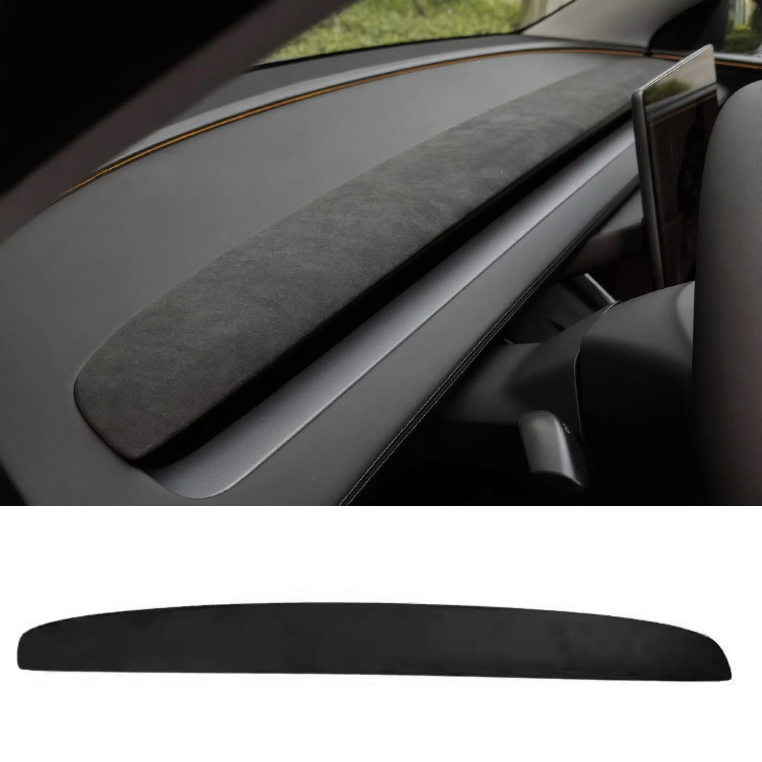 Alcantara Dashboard Replacement for Tesla Model Y Juniper / Model 3 Highland | Premium Matte Finish
