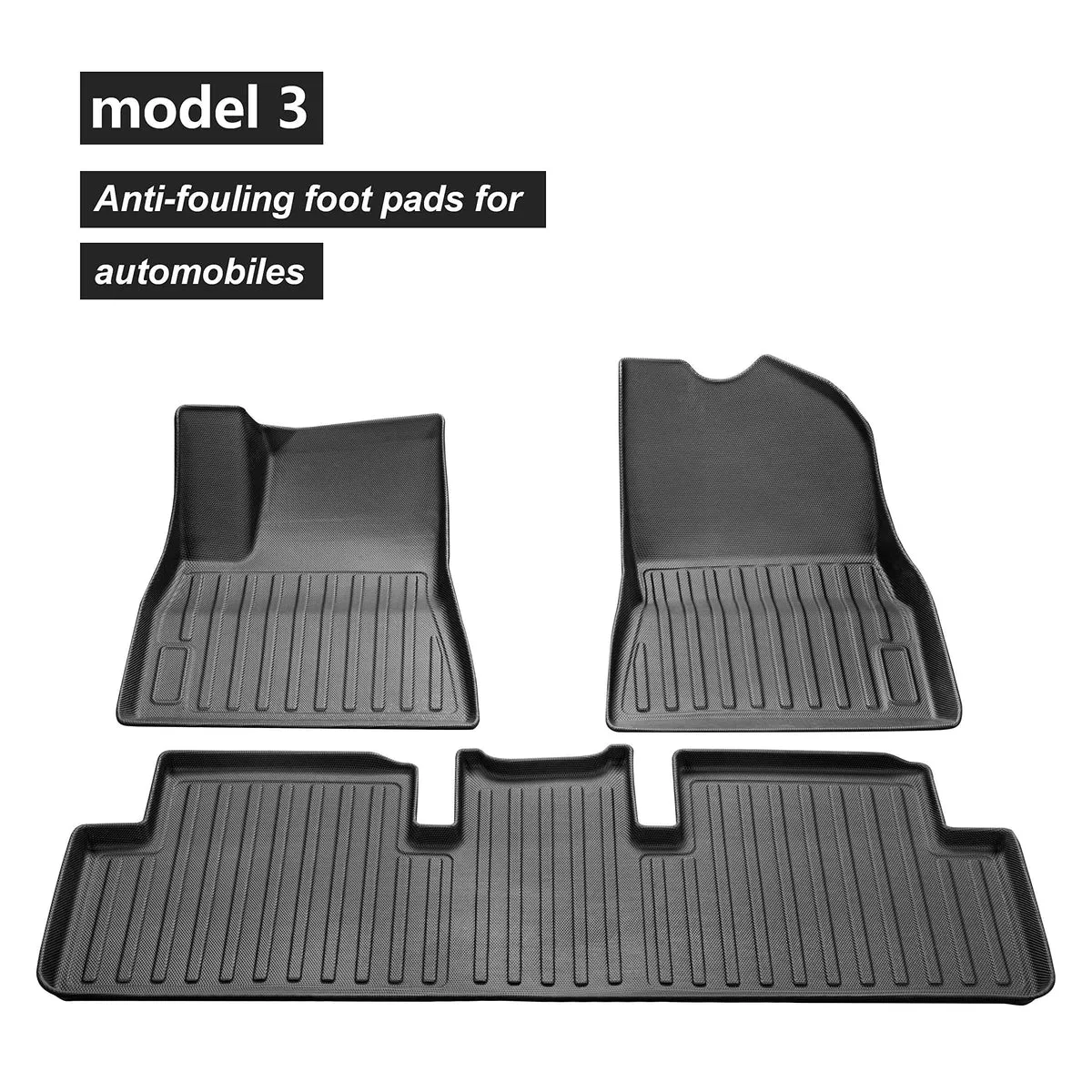 All-Weather Waterproof Heavy Duty 3D Floor Mats | Tesla Model 3