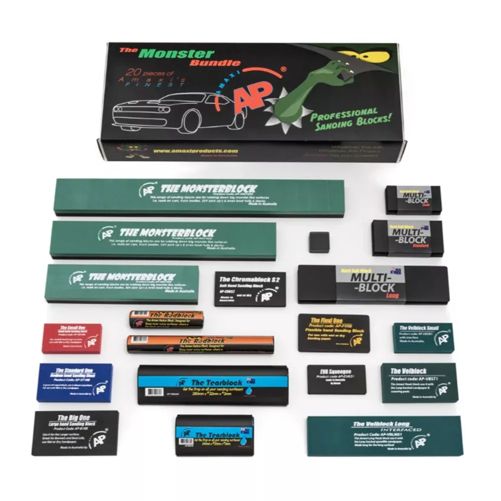 AMAXI Monster Bundle 20 Piece Professional Sanding Block Kit