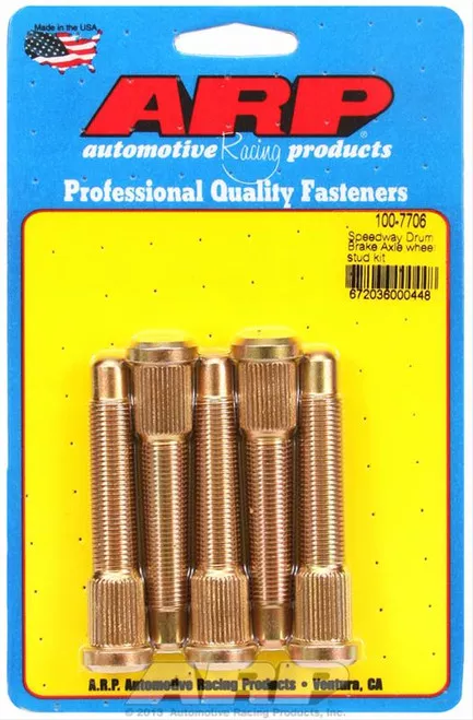 ARP 100-7706 Extended Wheel Studs - Speedway Drum- .568" Knurl 1/2" Thread