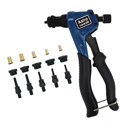Astro Pneumatic Professional Hand Rivet Nut Kit SAE & Metric with Rivet Nuts 1443B