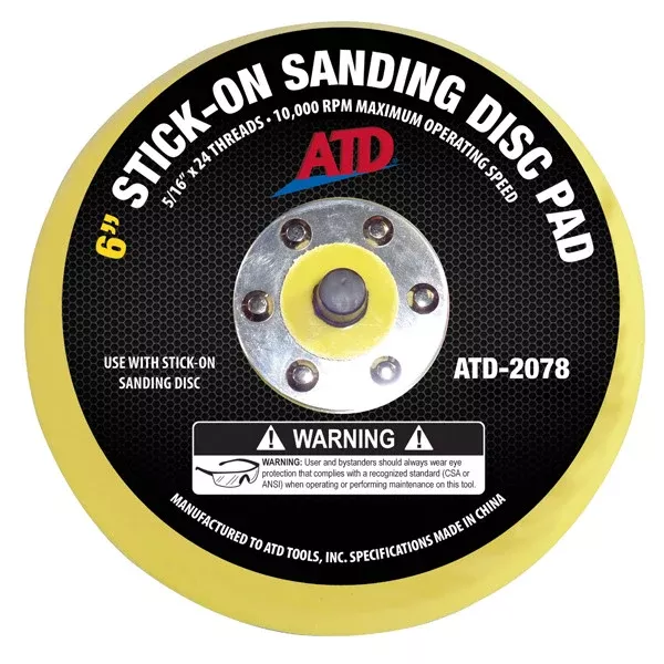 ATD-2078 6″ Stick-On Sanding Disc Pad