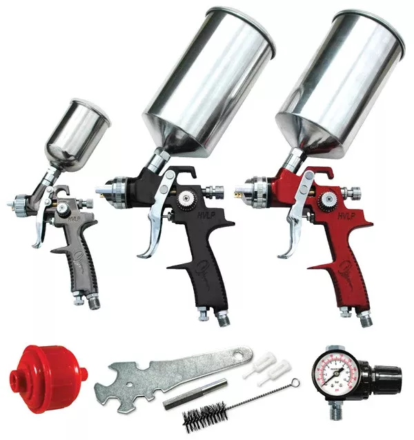 ATD-6900 9 Pc. HVLP Spray Gun Set