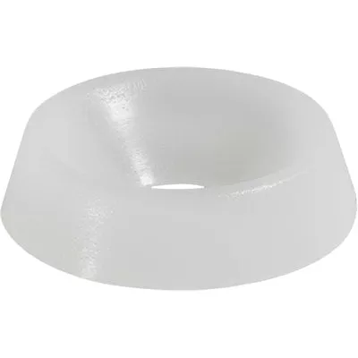 Au-ve-co 13720 Countersunk Finishing Washer, #10, 0.191 in ID, 0.58 in OD, 0.152 in Thick, 82 deg Countersink, Nylon
