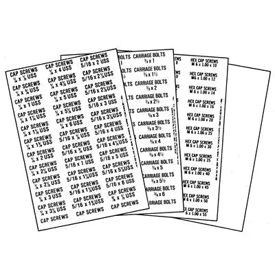 Au-ve-co 15532 SAE Fastener Bin Label