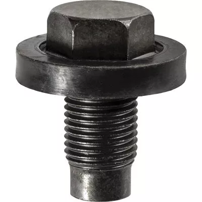 Au-ve-co 18373 Oil Drain Plug With Rubber Gasket, 1/2-20 Thread, 13/16 in L Thread, 5/8 in Head, Steel, Plain