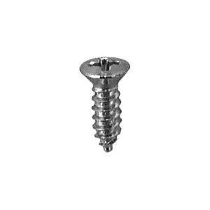Au-ve-co 2027 Tapping Screw, #8 Thread, 1/2 in OAL, Phillips Oval Head, Chrome