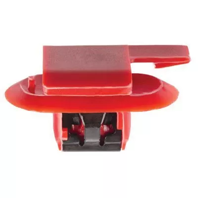 Au-ve-co 22167 Molding Clip With Metal Reinforcement, Nylon, Red