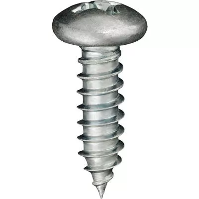 Au-ve-co 2367 Tapping Screw, #12 Thread, 3/4 in OAL, Phillips Pan Head, Zinc-Plated