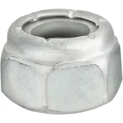 Au-ve-co 9539 Insert Hex Stop Nut, 1/4-20 Thread, Zinc-Plated