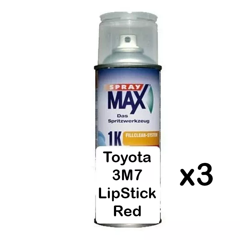 Auto Car Touch Up Paint Can for Toyota 3M7 Lipstick Red x 3