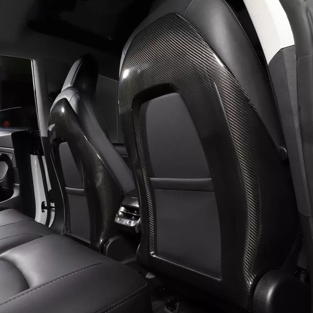 Back Seat Cover for Model 3 / Y – Real Carbon Fiber Interior Mods