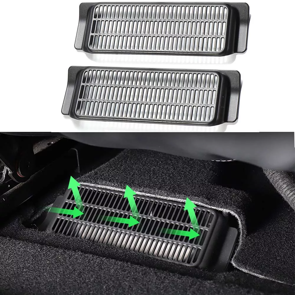 Backseat Air Vent Cover Air Flow Vent Grille Protection (2) | Tesla Model 3 (2016-2022)