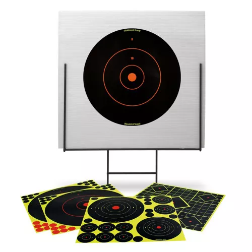 Birchwood Casey Portable Shooting Range and Backboard, 13 Shoot-N-C Targets, 58 1" Pasters BC-46101