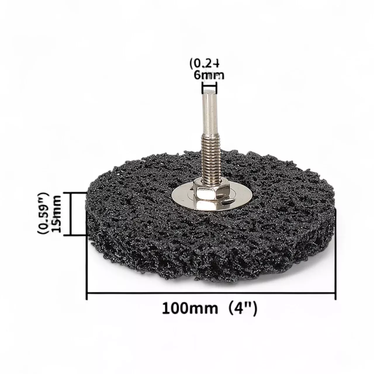 BLACK CLEAN & STRIP DISC WITH ADAPTOR 100MM