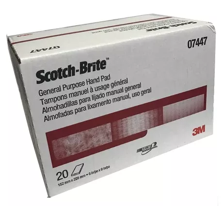 Box of 3M Scotch-Brite™ General Purpose Hand Pad, 9″x6″ Scuff Pad, RED, 07447