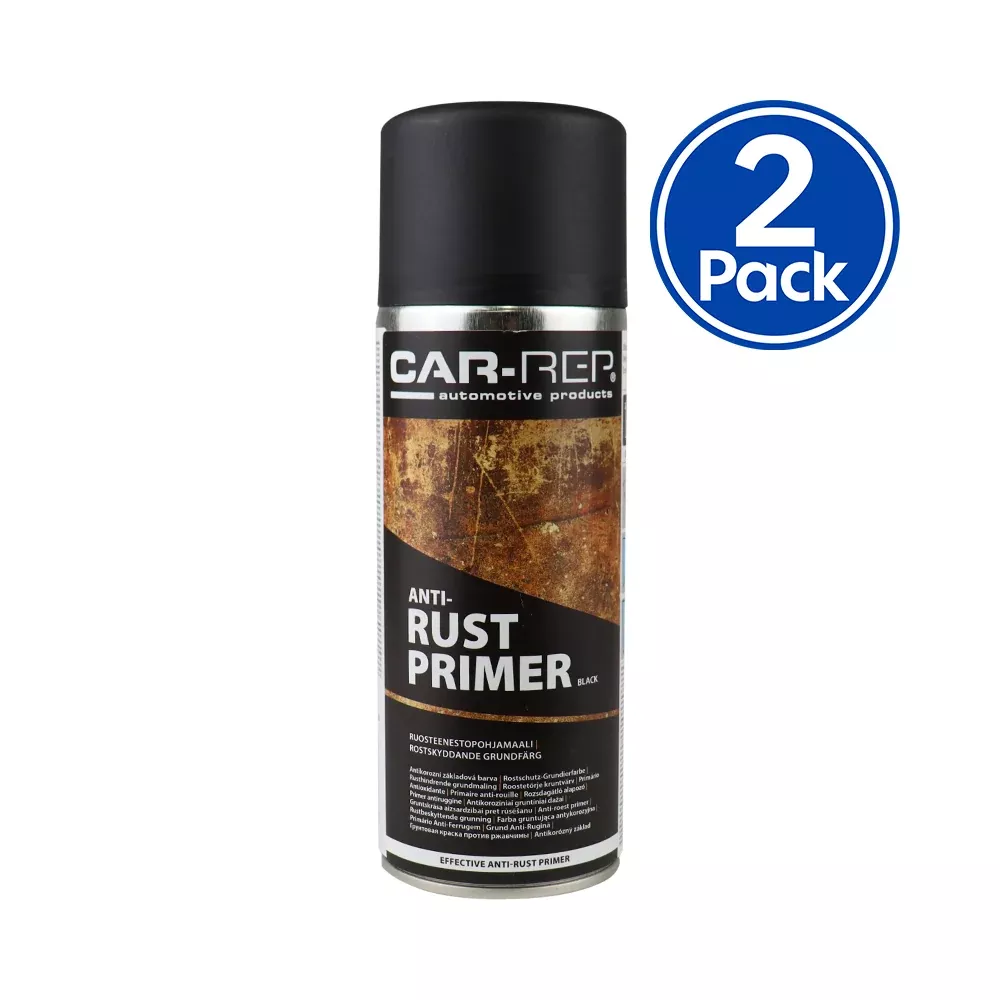 CAR-REP Automotive Anti Rust Primer 400ml Black x 2 Pack