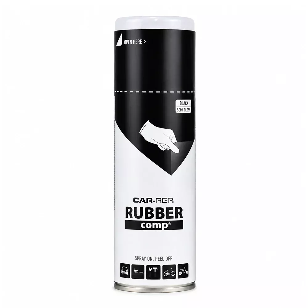 CAR-REP Rubber Comp Removable Plasti Dip Paint 400ml Semi Gloss Black