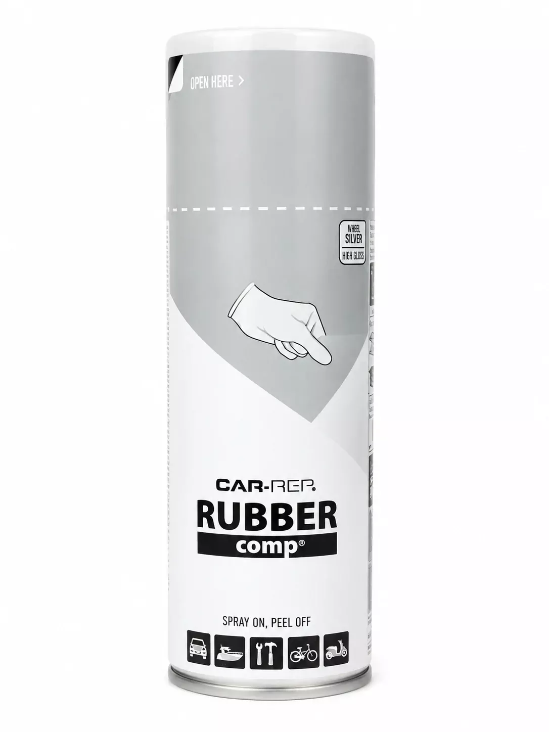 CAR-REP Rubber Wheel Silver High Gloss Removable Coating Spray 400ml
