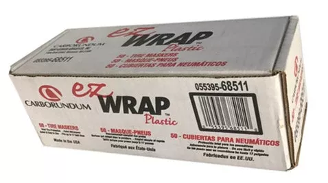 CARBORUNDUM EZ Wrap Protective Plastic, Wheel Maskers