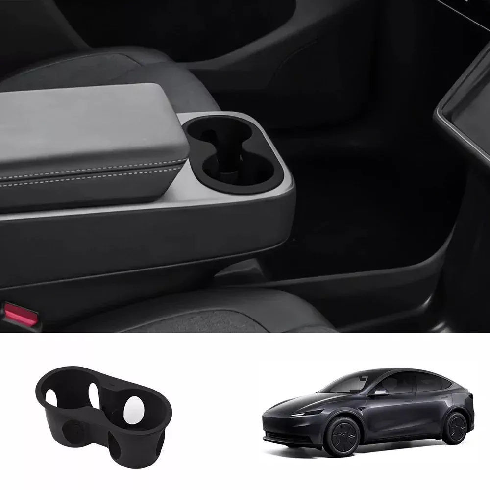 Central Console Silicone Cupholder Liner for Model Y Standard