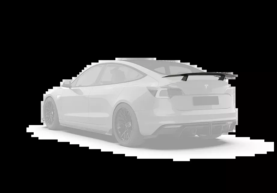 “Crypton” Rear Spoiler Wing For Tesla Model 3 Performance/Base Sedan Carbon Fiber/FRP