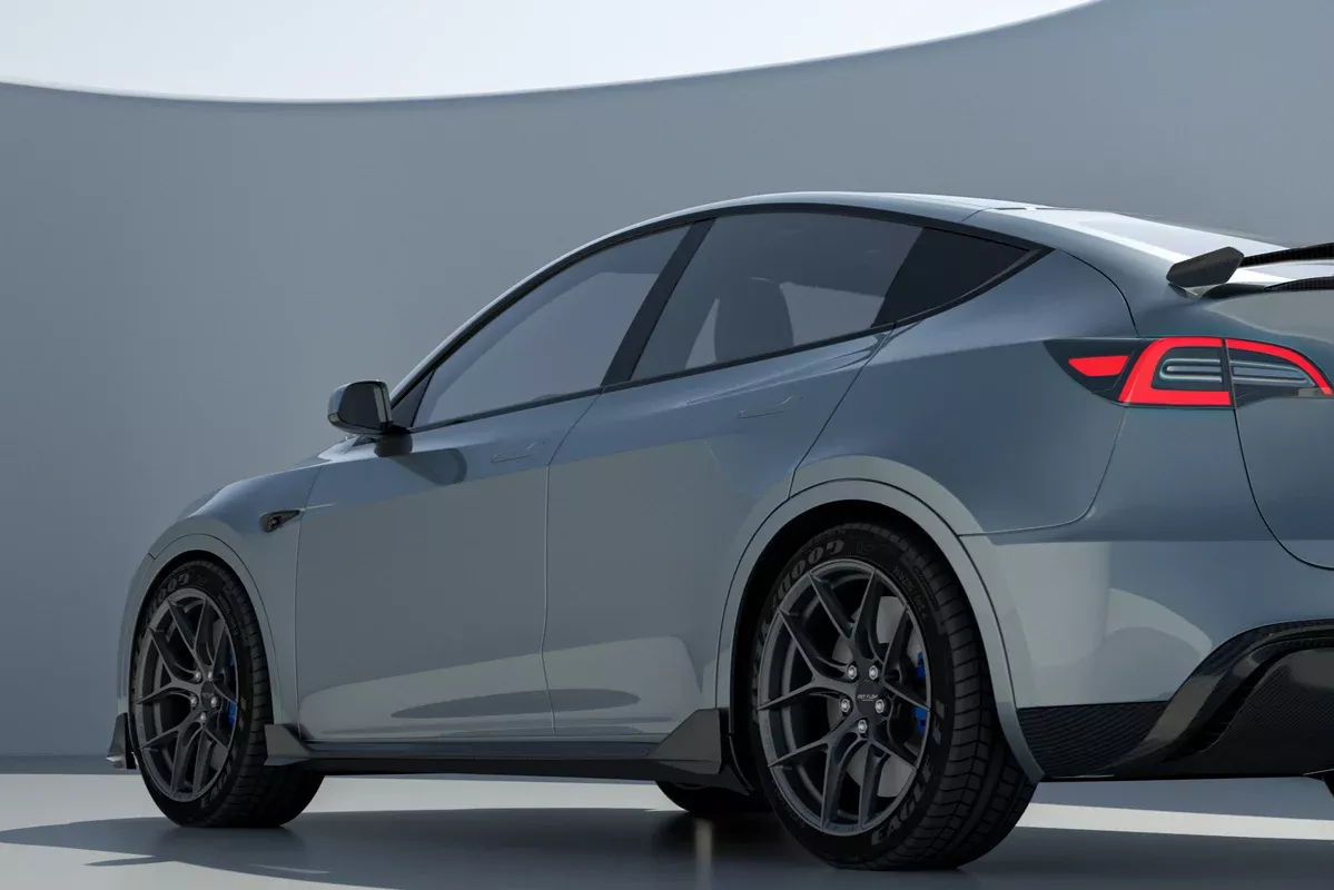 “Crypton” Side Skirts For Tesla Model Y – Carbon Fiber or FRP