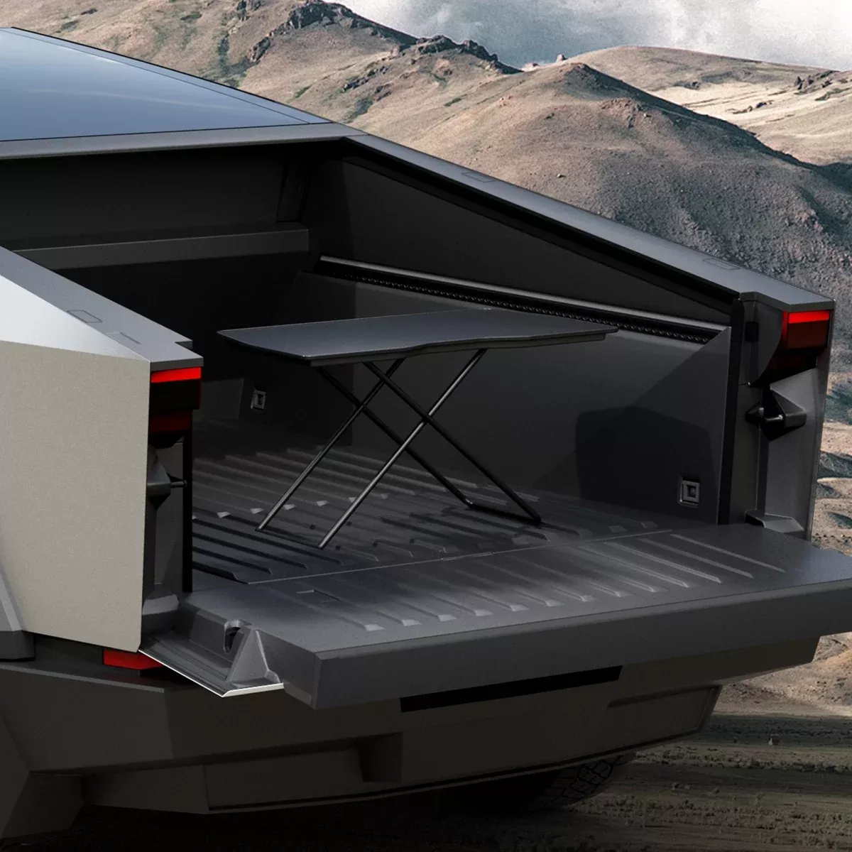 Cybertruck Rear Trunk Foldable Camping Table