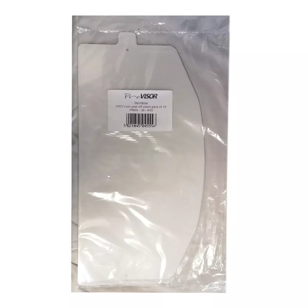 DEVILBISS Pro Visor Peel Off Visors PROV-36-K10 x 10 Pack to suit PROV-650