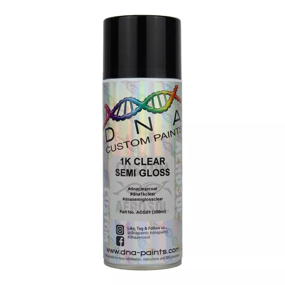 DNA PAINTS 1K Semi Gloss Clear Spray Paint 350ml Aerosol