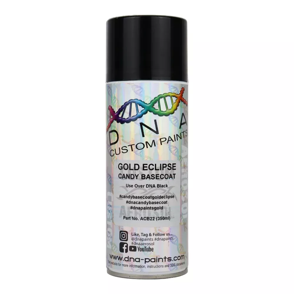 DNA PAINTS Candy Basecoat Spray Paint 350ml Aerosol Candy Gold Eclipse